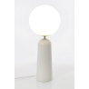 Moderne design tafellamp met ronde matglazen lampenkap Delphine Kortingen