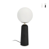 Moderne design tafellamp met ronde matglazen lampenkap Delphine Voorraad