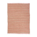 Etnisch vloerkleed woonkamer 200x300cm van jute en roze katoen Ruanda Aanbieding