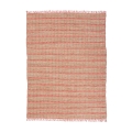 Etnisch vloerkleed woonkamer 200x300cm van jute en roze katoen Ruanda Aanbieding