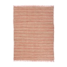 Etnisch vloerkleed woonkamer 200x300cm van jute en roze katoen Ruanda Aanbieding