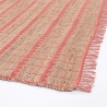 Etnisch vloerkleed woonkamer 200x300cm van jute en roze katoen Ruanda Verkoop