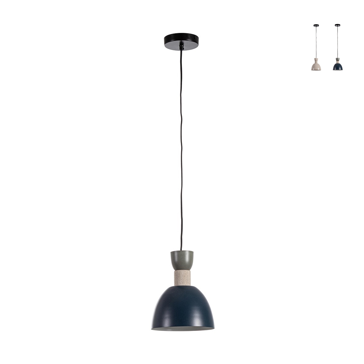 Industriële hanglamp van metaal, modern design Jabalpur