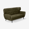 Design 2-zitsbank in velvet stof met capitonné-stijl Vaaru Aanbod