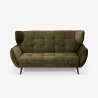 Design 2-zitsbank in velvet stof met capitonné-stijl Vaaru Verkoop