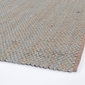Rechthoekig vloerkleed 200x300 blauw voor woonkamer in jute en katoen Ruanda Verkoop