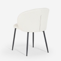 Moderne design stoel in stof met zwarte poten Kadim Korting