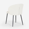 Moderne design stoel in stof met zwarte poten Kadim Korting
