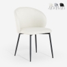Moderne design stoel in stof met zwarte poten Kadim Aanbod
