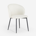 Moderne design stoel in stof met zwarte poten Kadim Keuze