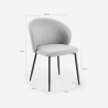 Moderne design stoel in stof met zwarte poten Kadim Kosten