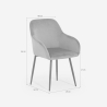 Fluwelen fauteuil met armleuningen Karta Model
