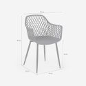 Moderne design stoel in polypropyleen met armleuningen Vetra 