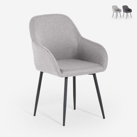 Moderne stoffen fauteuil met armleuningen Rikku Aanbieding