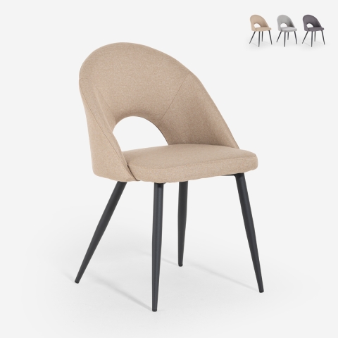 Elegante gewatteerde design stoel Jarla Aanbieding