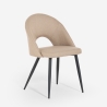 Elegante gewatteerde design stoel Jarla Voorraad
