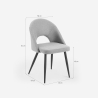 Elegante gewatteerde design stoel Jarla Kosten