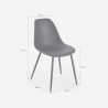Elegante polypropyleen stoel voor keuken en eetkamer Lusar Model