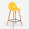 Hoge stoffen barkruk in Scandinavische stijl met rugleuning Shona Karakteristieken