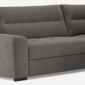 Moderne hoekbank 3-zits in stof met rechtszijdige chaise longue Rocca Korting