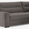 Moderne hoekbank 3-zits in stof met rechtszijdige chaise longue Rocca Korting