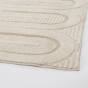 Moderne vloerkleed voor woonkamer of slaapkamer 160x230 crème grijs Zina Verkoop
