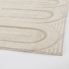 Moderne vloerkleed voor woonkamer of slaapkamer 160x230 crème grijs Zina Verkoop