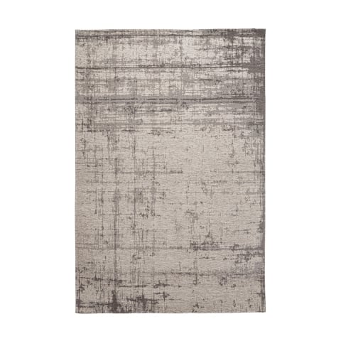 Moderne woonkamer tapijt 200x290cm grijs in chenille en polyester Yuno Aanbieding