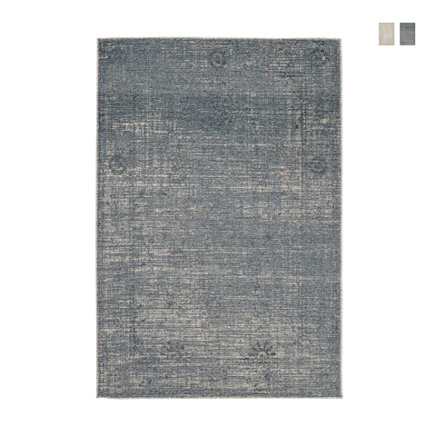 Moderne woonkamer tapijt 160x230cm blauw beige in viscose wol Arena Aanbieding
