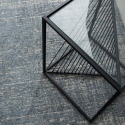 Moderne woonkamer tapijt 160x230cm blauw beige in viscose wol Arena Aanbod