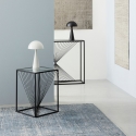 Moderne woonkamer tapijt 160x230cm blauw beige in viscose wol Arena Korting