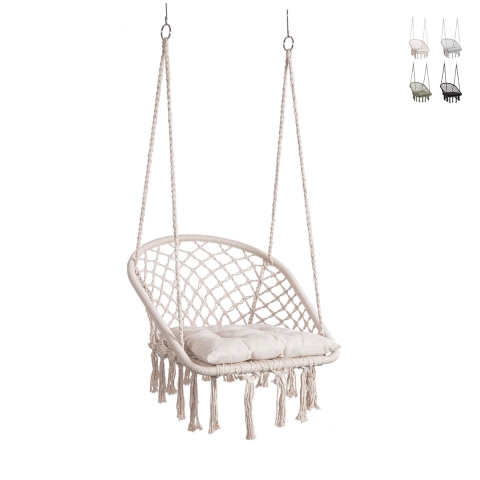 Hangstoel voor in de tuin met kussen 88x130 cm Javier Aanbieding