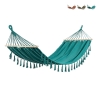 Boho chic tuin hangmat van katoen en hout 200x100cm Juan Aanbod