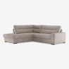 Moderne hoekbank met 3 zitplaatsen in stof, linker chaise longue Mello Aanbod