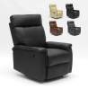 Kunstleren relaxfauteuil Aurora met voetsteun 
