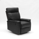 Kunstleren relaxfauteuil Aurora met voetsteun 