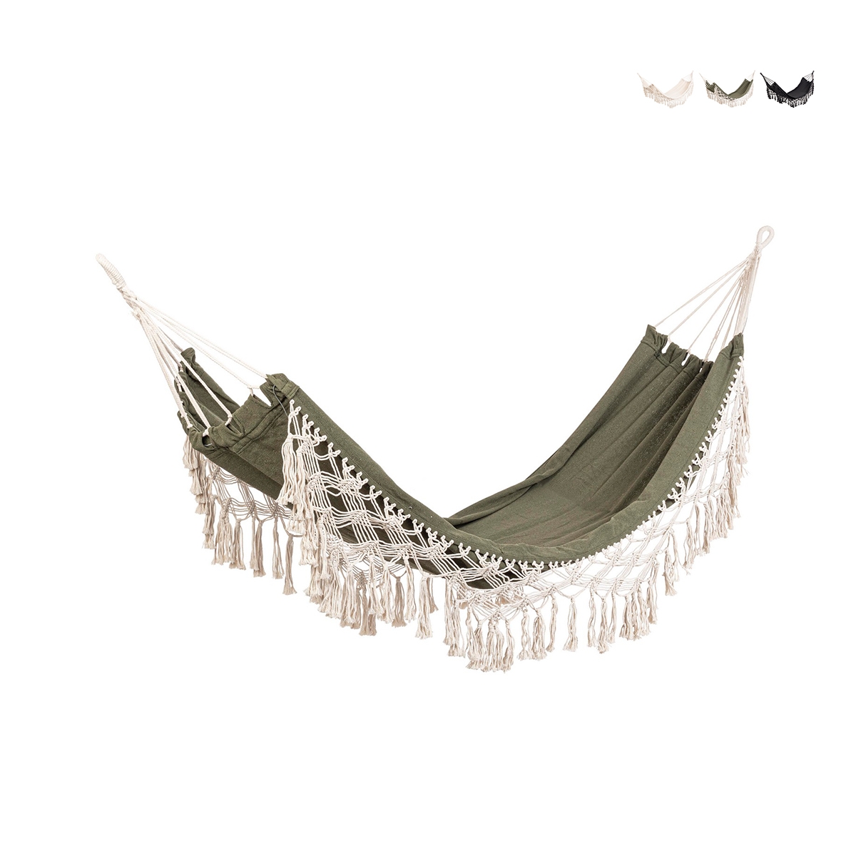 Hangmat voor in de tuin van katoen in boho chic stijl 200x100 Bizzotto Eldoris