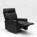 Kunstleren relaxfauteuil Aurora met voetsteun 