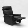 Kunstleren relaxfauteuil Aurora met voetsteun 