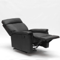 Kunstleren relaxfauteuil Aurora met voetsteun 