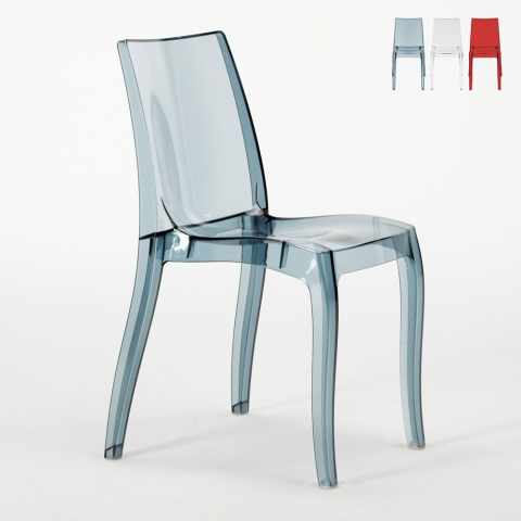 Transparante stoel in moderne stijl geschikt voor ieder interieur Cristal Light