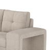 Driezits slaapbank met linker opbergchaise longue en poef Saro Karakteristieken