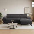 Moderne 3-zitsbank met rechtszijdige chaise longue en verstelbare hoofdsteun Torav Aanbieding