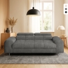 Moderne design 3-zitsbank met verstelbare hoofdsteun Felon Aanbieding