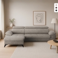 Moderne 3-zits slaapbank met linkse opbergruimte Miral Aanbieding