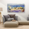 Canvas schilderij zeegezicht Middellandse Zeekust Luigi Florio Korting