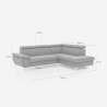 Tova 3-zits slaapbank met verstelbare rechter chaise longue en opbergruimte 