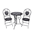 Tuinset met tafel en 2 inklapbare stoelen van zwart ijzer Pausa Perfetta Aanbieding