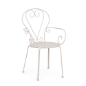Stapelhouten tuinstoel voor buiten, shabby chic stijl, Bizzotto Etienne 