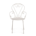 Stapelhouten tuinstoel voor buiten, shabby chic stijl, Bizzotto Etienne 